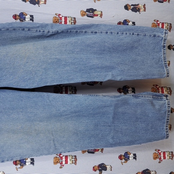 Levi's 550 relaxed fit med light wash straight leg baggy legs denim jeans 42/30 - Picture 3 of 6